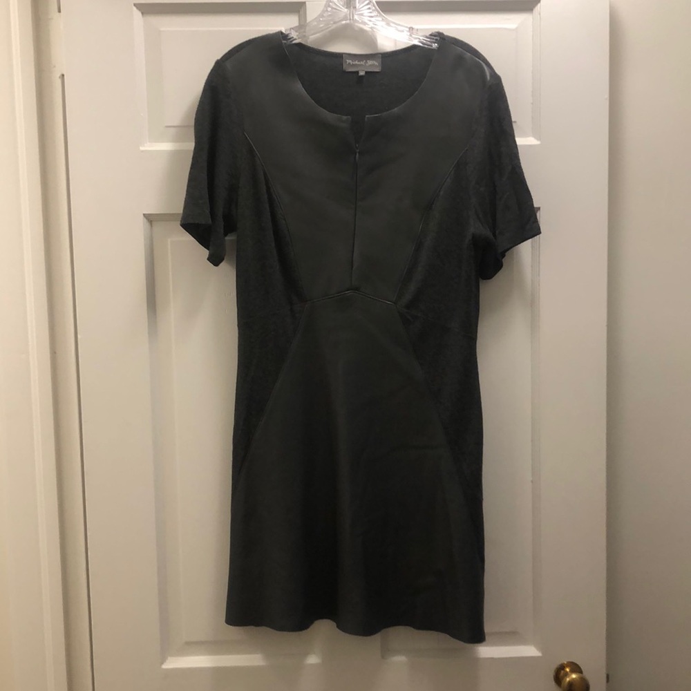 Michael Stars. Leather and cotton dress. Size M. Perfect for work & wearing out.